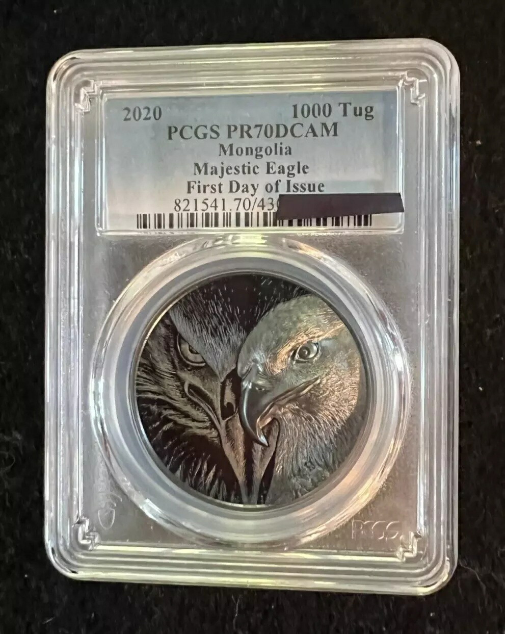 2020年第一作 モンゴル Majestic Eagle プルーフ銀貨｜2020年第一作