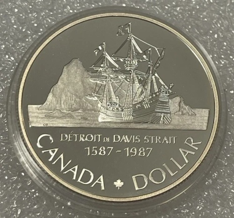 楽天市場】1987年カナダ女王エリザベス2世記念1ドル銀貨 / プルーフ