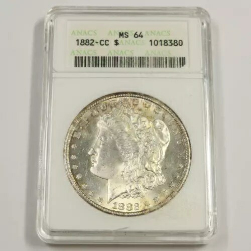 アメリカ モルガンダラー 1882年 CC カーソンシティ PCGS MS63