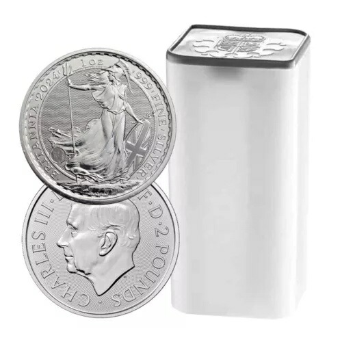 2023年 イギリス ブリタニア銀貨 (チャールズ3世) クリアケース付20枚