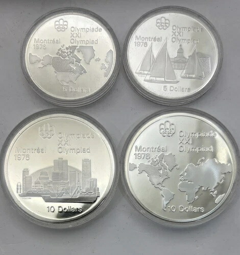 1976年オリンピック 4枚セット 銀貨プルーフセット モントリオール