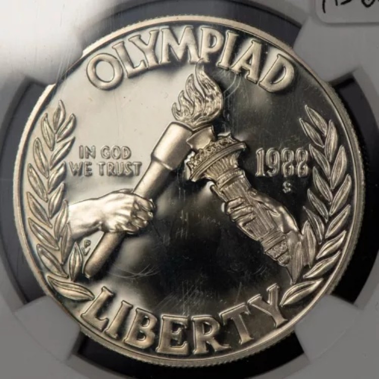 1988年 アメリカ合衆国 ソウルオリンピック 記念 1ドル 銀貨 1988年