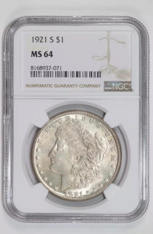 1921-S モルガン・ダラー 『NGC MS64』アメリカモルガンダラー1ドル