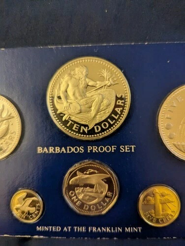 楽天市場】1975年 バルバドス プルーフセット 8枚 フランクリンミント