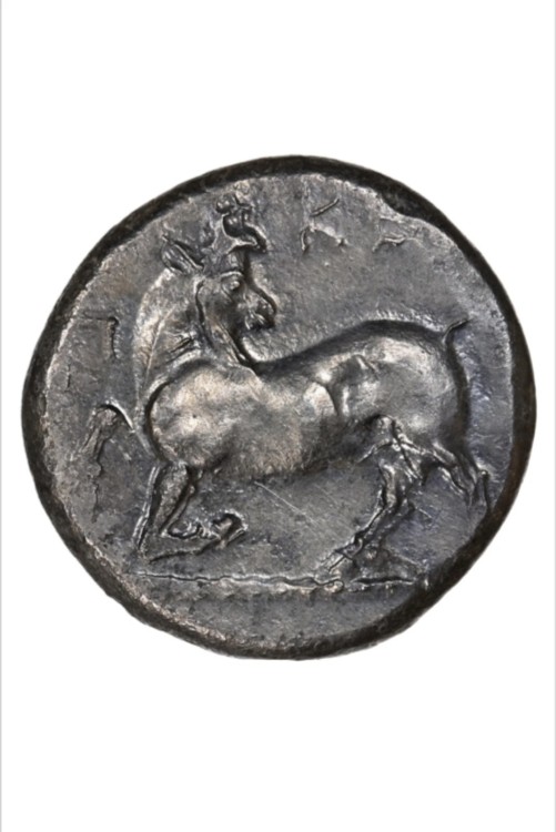 キリキア、ケレンデリス、スタテルの騎手とヤギ NGC CH VF 古代銀貨