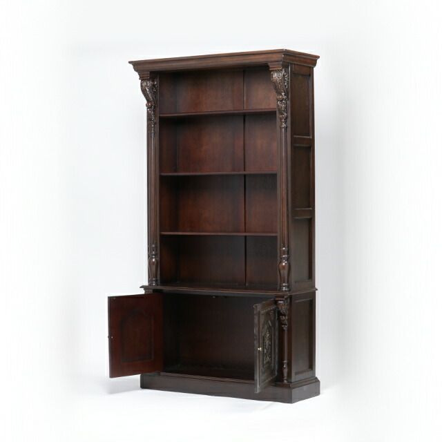 楽天市場】ロココ調家具 アンティーク調家具 オープンブックケース