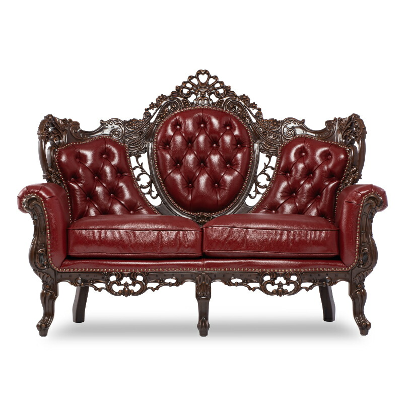 楽天市場】VENETIAN ヴェネチアン ソファー ロココ調家具 本革ソファ