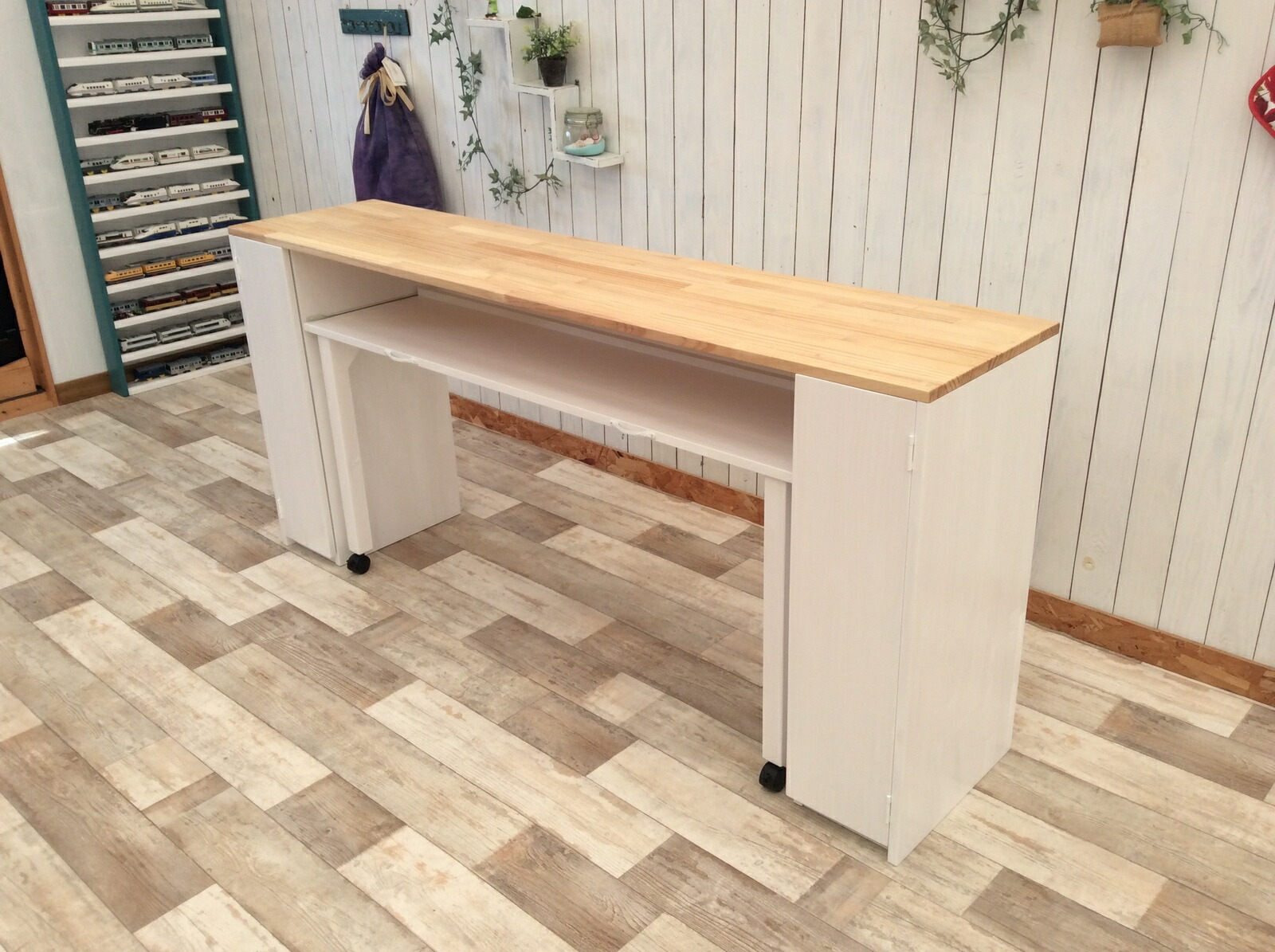 楽天市場】☆アンティーク/学習机/収納デスク/ピアノ台/作業台セット