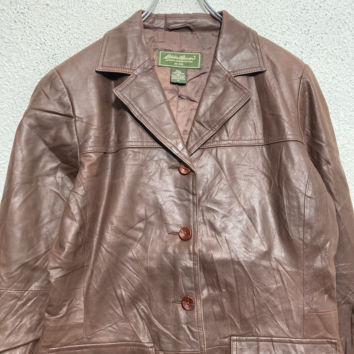 楽天市場】【中古】【古着】 Eddie Bauer レザー ジャケット M