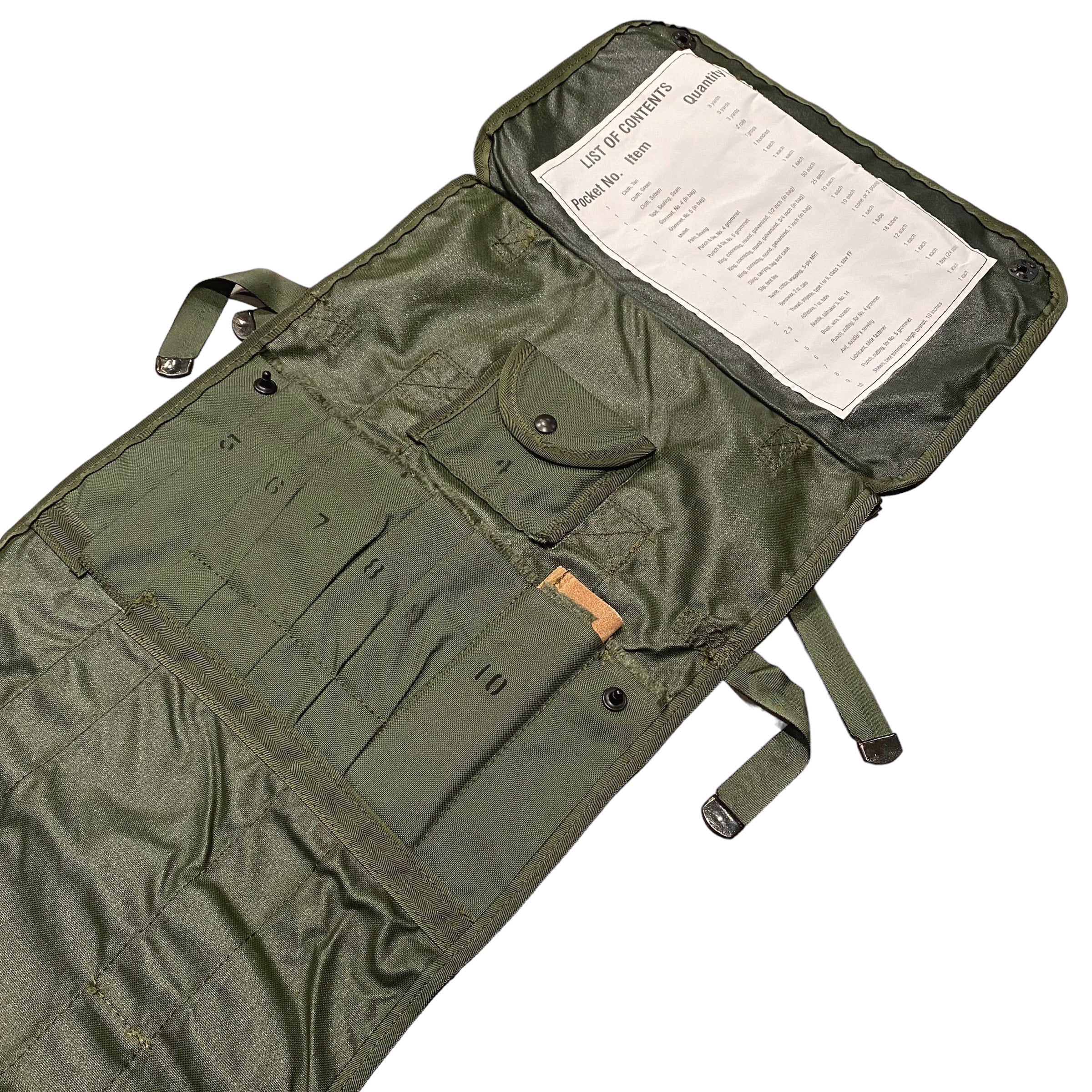 米軍 実物 テントリペアキットバッグ キャンバス MILITARY 実物 新品