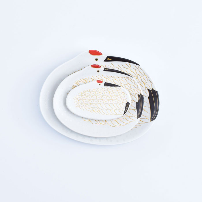 楽天市場】有田焼 和食器 銘々皿 お皿 プレート お正月 日本製 鶴 つる