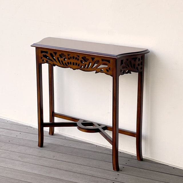 楽天市場】コンソール 花台 電話台 マホガニー無垢 コンソールテーブル