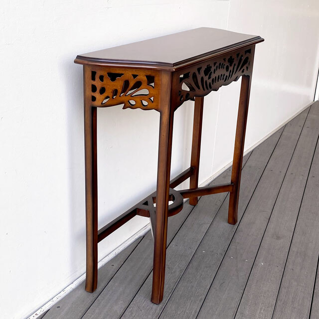 楽天市場】コンソール 花台 電話台 マホガニー無垢 コンソールテーブル