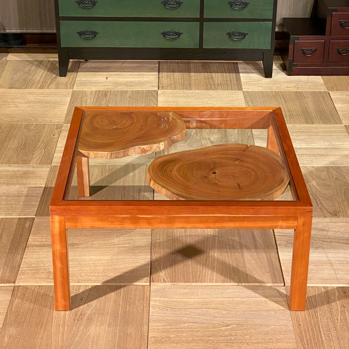 楽天市場】一枚板テーブル ケヤキ 欅 けやき 一枚板 座卓 ガラス