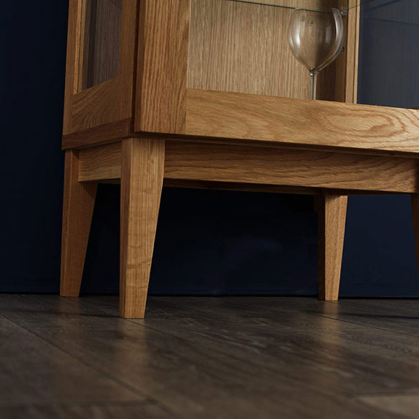 極美品 飾り棚 木製ガラス扉キャビネット キュリオケース ブラウン