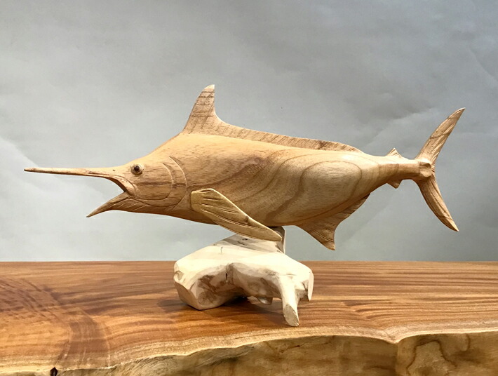 楽天市場】木彫り 魚 置物 マリン雑貨 マリンインテリア マリン