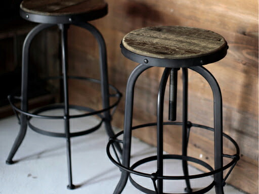 楽天市場】スツール おしゃれ 木製 アイアン 昇降式 回転式 木製