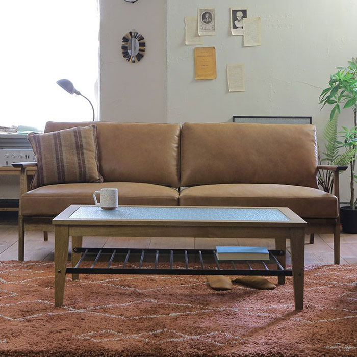 トキ・ツヤ ヴィンテージ 木製コーヒーテーブル 剥離 トキ・ツヤ