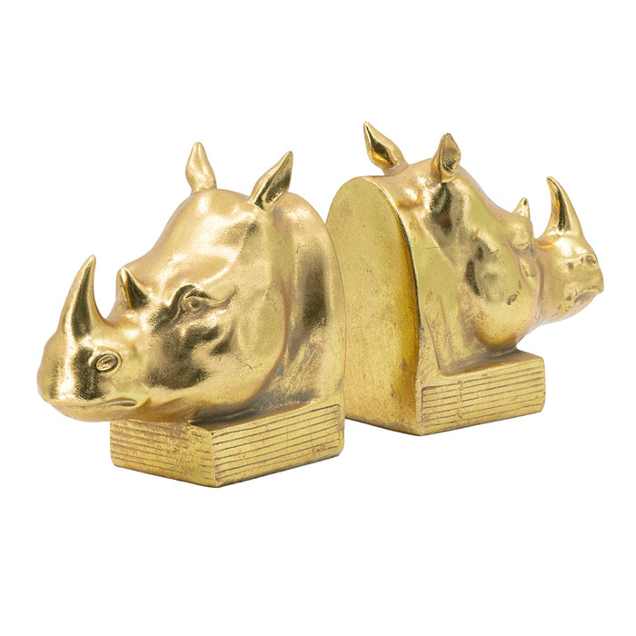 楽天市場】ブックエンド ブックスタンド 本立て サイ 動物 さい