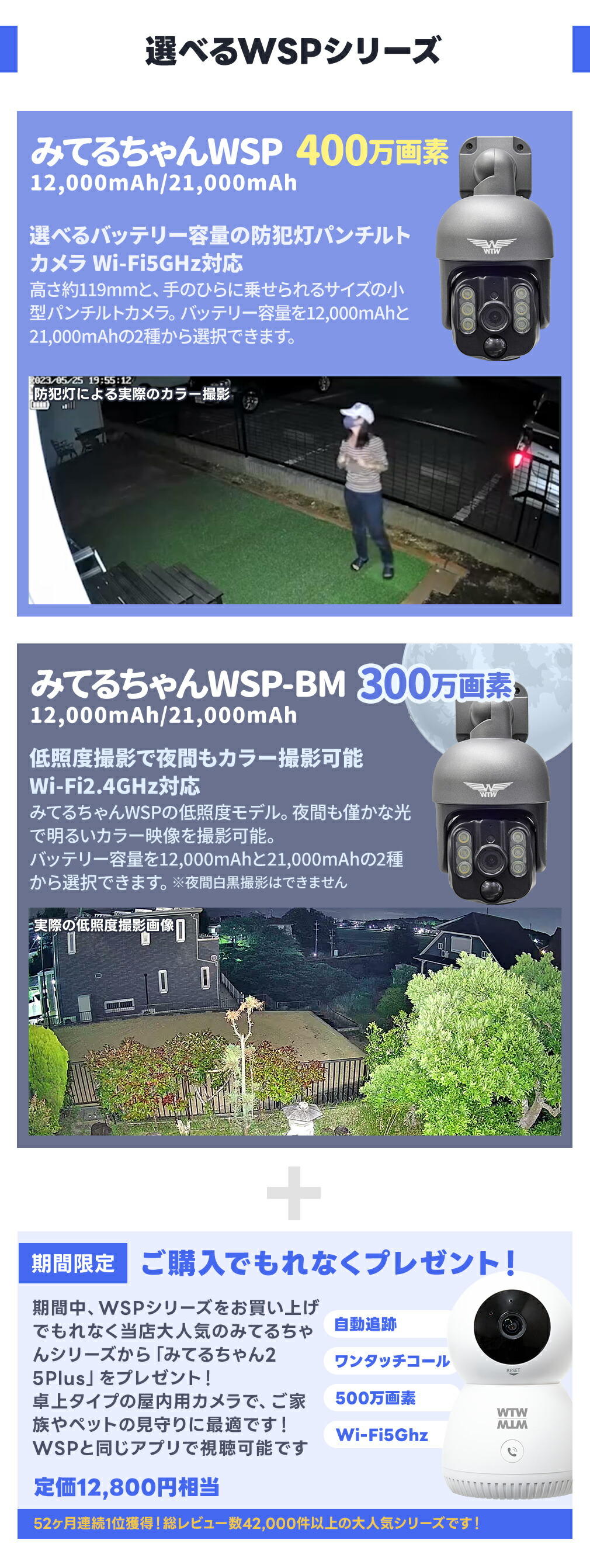 楽天市場】【楽天総合1位】みてるちゃんWSP WSP-BM ブルームーンカメラ