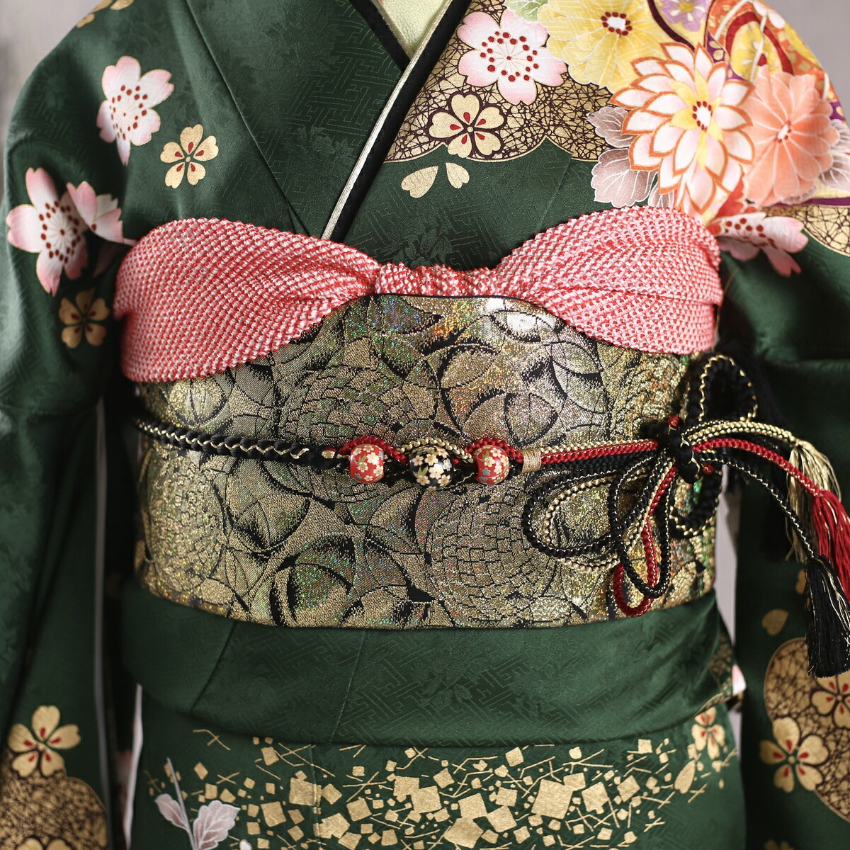 楽天市場】【中古】振袖 7点フルセット Lサイズ 振袖セット 振袖フル