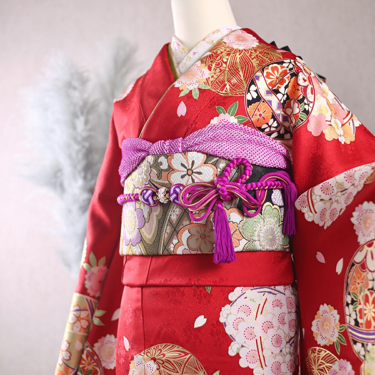 楽天市場】【中古】振袖 7点フルセット LLサイズ 振袖セット 振袖フル
