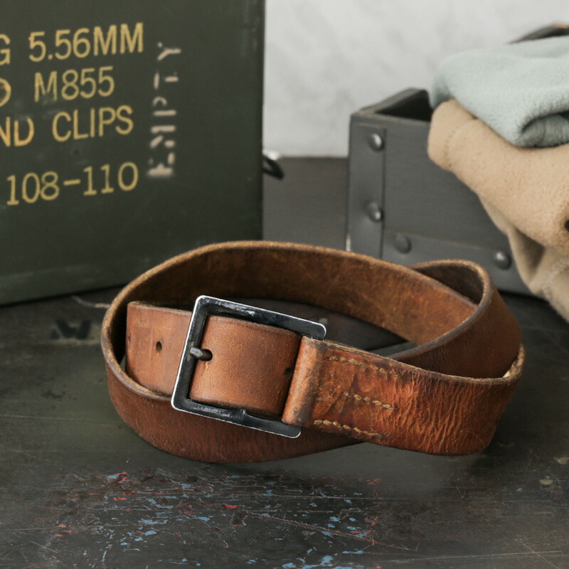 楽天市場】実物 USED スイス軍 M-52 レザーベルト【クーポン対象外