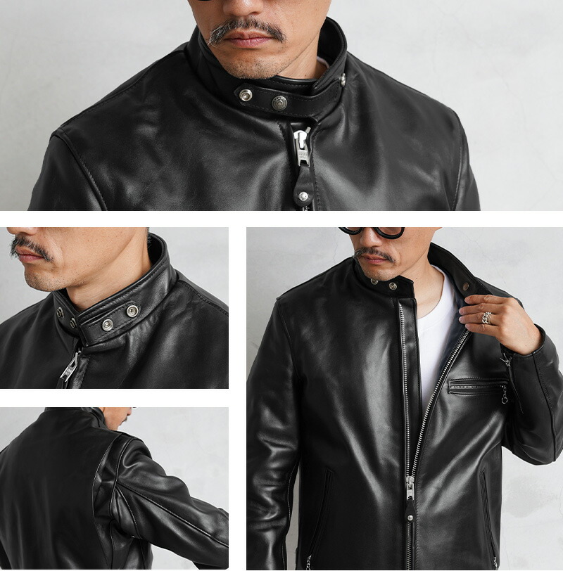 米国製】schott シングルライダース 641 ステアハイド38 ライナー付