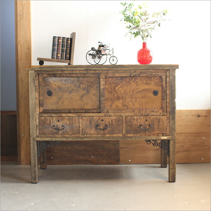 良品】カリモク 引き出し付き電話台 昭和レトロ 木製 チェスト