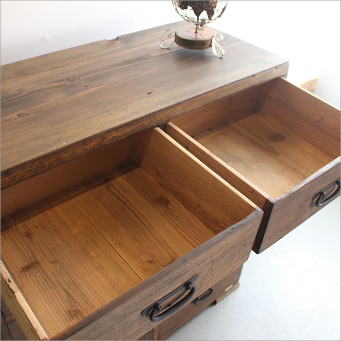 アンティーク伝統的な和風木製箪笥 薬箪笥18引き出し あたらしくて