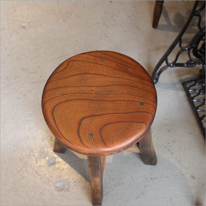 楽天市場】丸椅子 木製 アンティーク おしゃれ ケヤキ材 無垢材