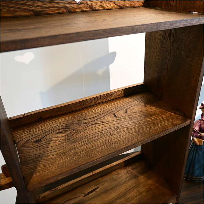 楽天市場】日本製 1点物 楔式 レトロ 本棚 リメイク品 ケヤキ材