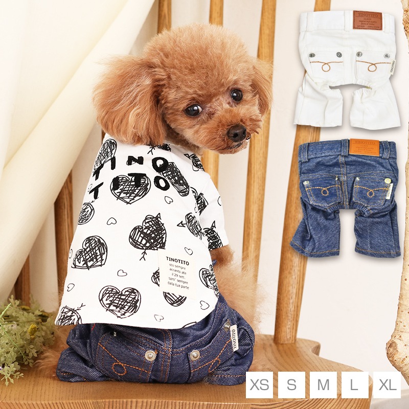 楽天市場】デニムニットパンツ XS/S/M/L/XL TINOTITO -ティノティート