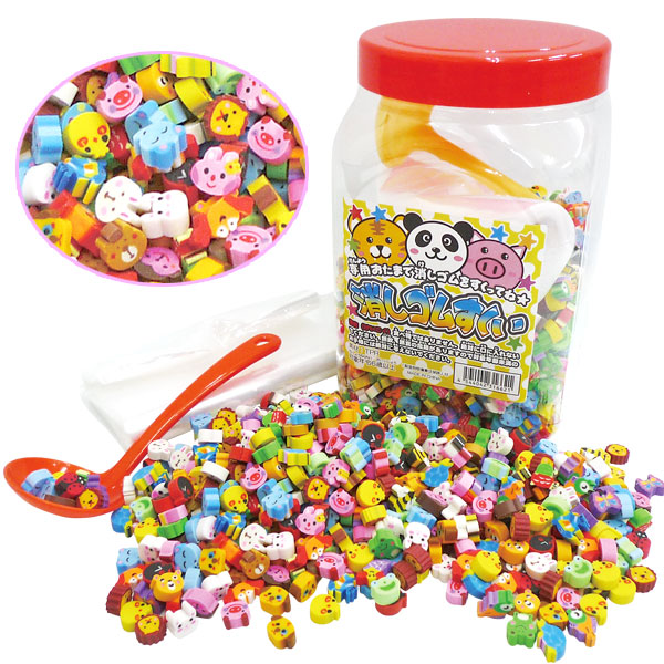 楽天市場】消しゴムすくい 約1350個入 おたま おみやげ用袋付き けしご