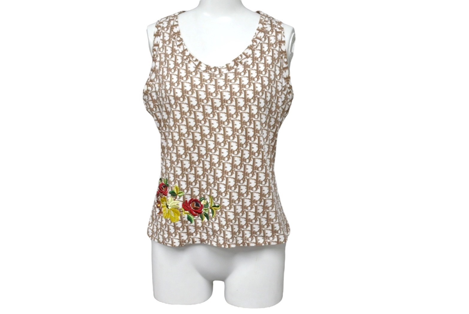 ジョンガリアーノオム！ニュースペーパー柄タンクトップ（カーキ色）