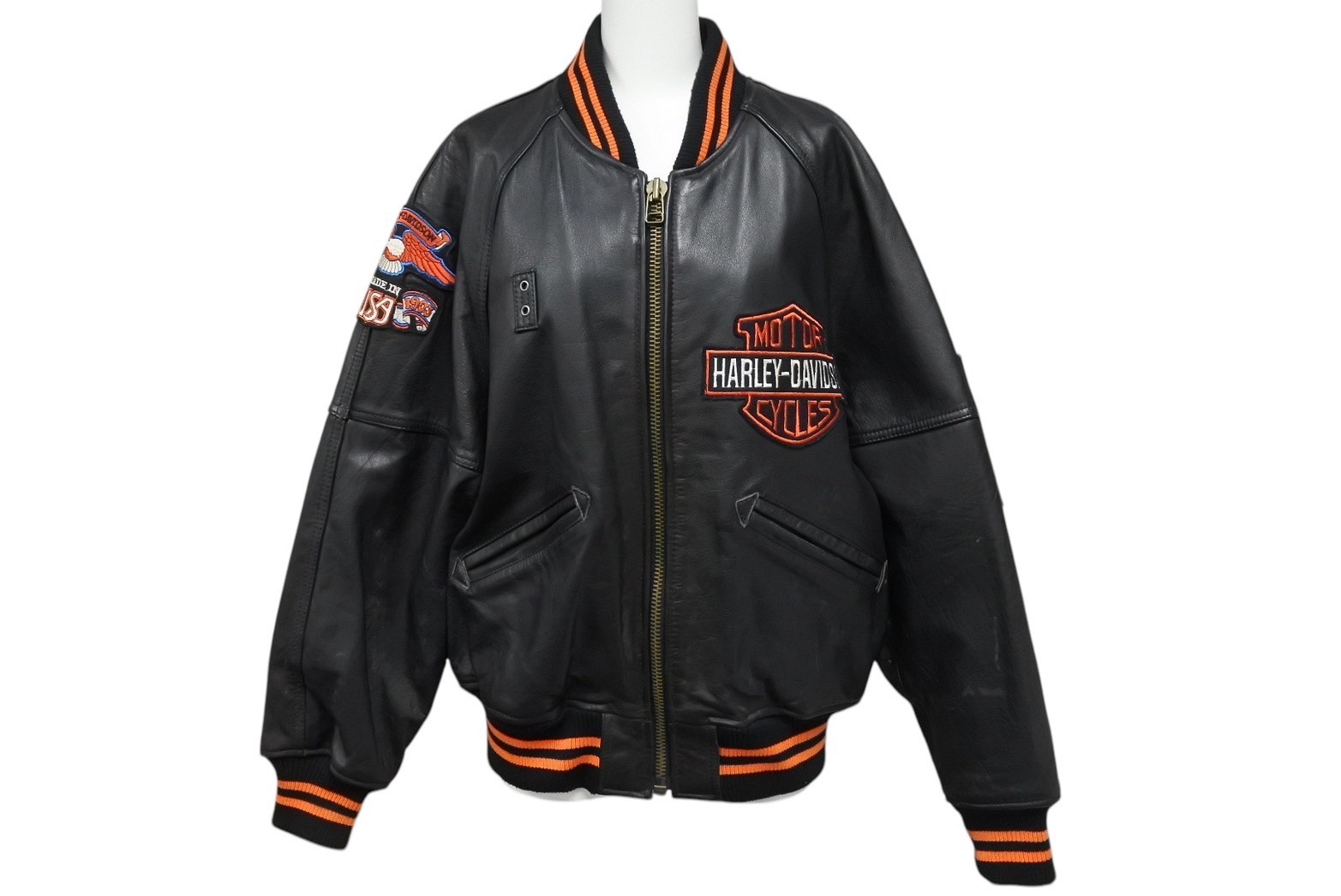 楽天市場】HARLEY DAVIDSON ハーレーダビットソン 総刺繍 オールレザー