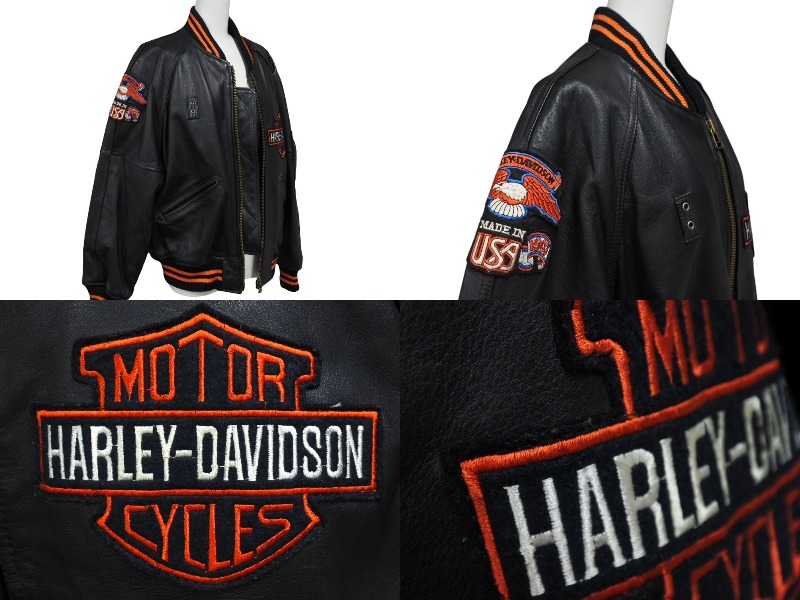 楽天市場】HARLEY DAVIDSON ハーレーダビットソン 総刺繍 オールレザー
