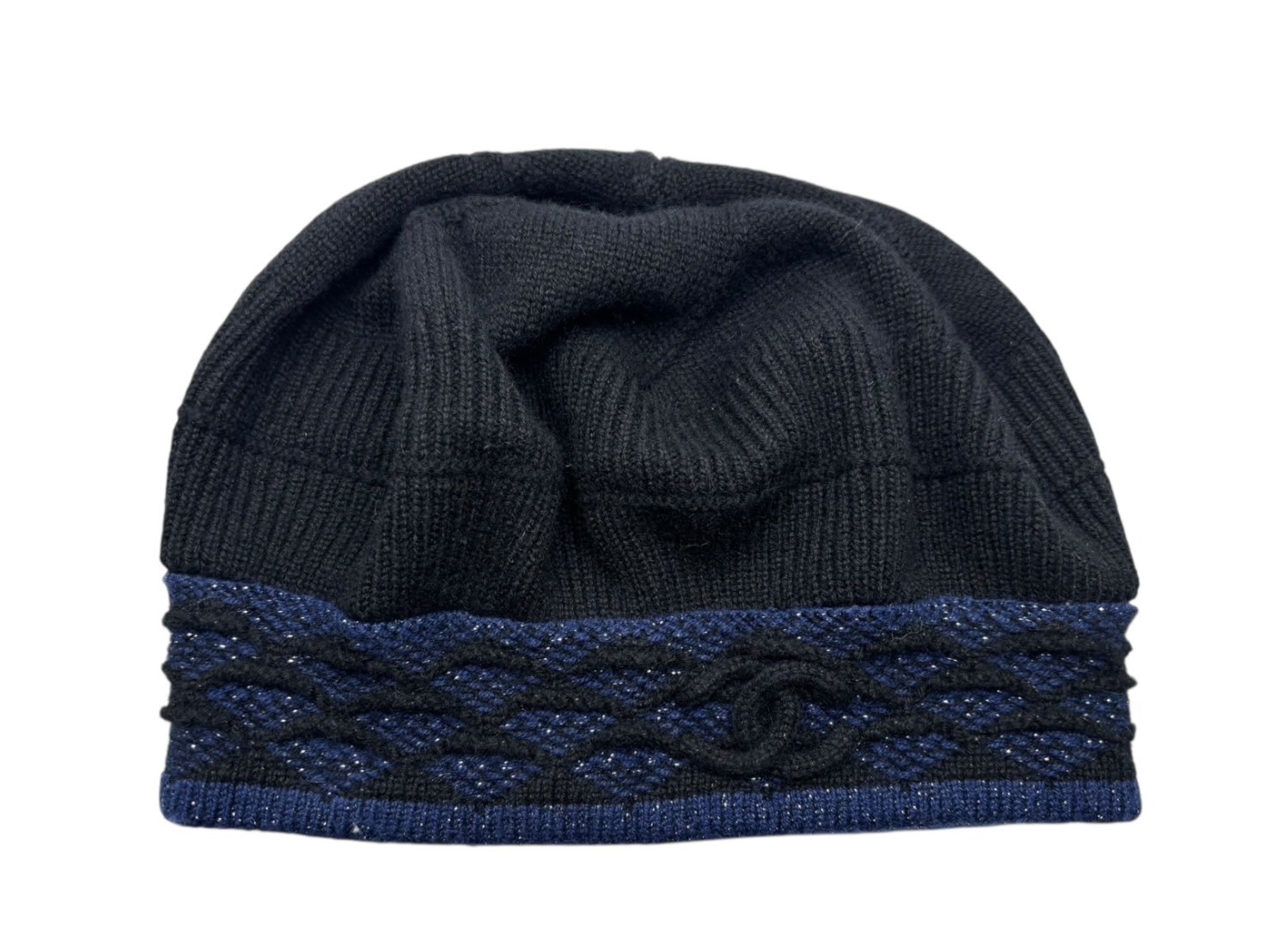 CHANEL バーガンディ ニットベレー帽 CHANEL バーガンディ ニット