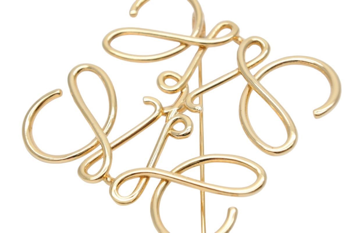 楽天市場】新品同様 Loewe ロエベ アナグラム ブローチ メタル