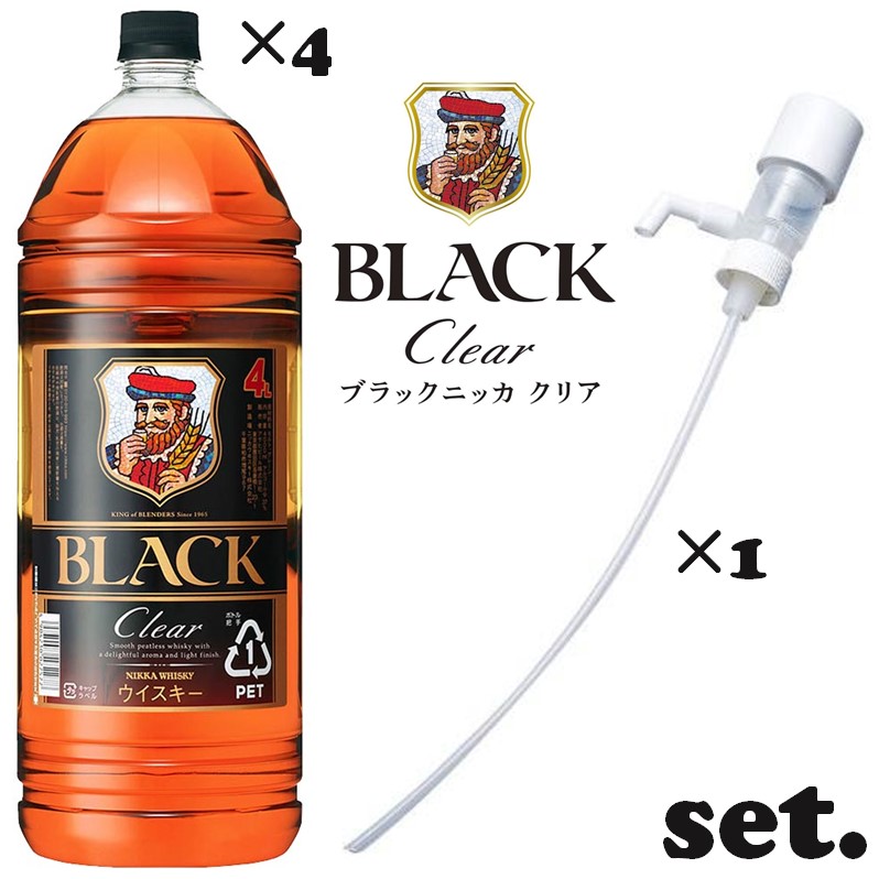 楽天市場】【セット商品】 ブラックニッカ クリア 4L×4本【1ケース】 +