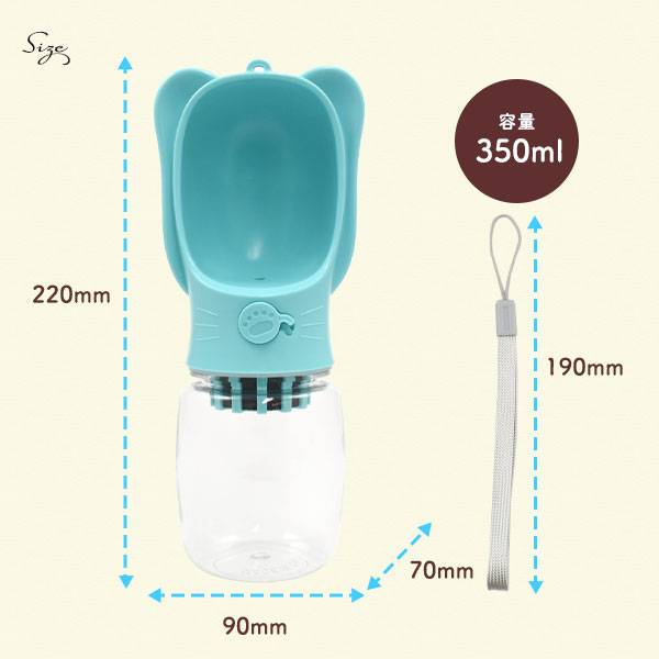 楽天市場】ペット用 ワンタッチ 給水ボトル水飲み機 携帯用ウォーター