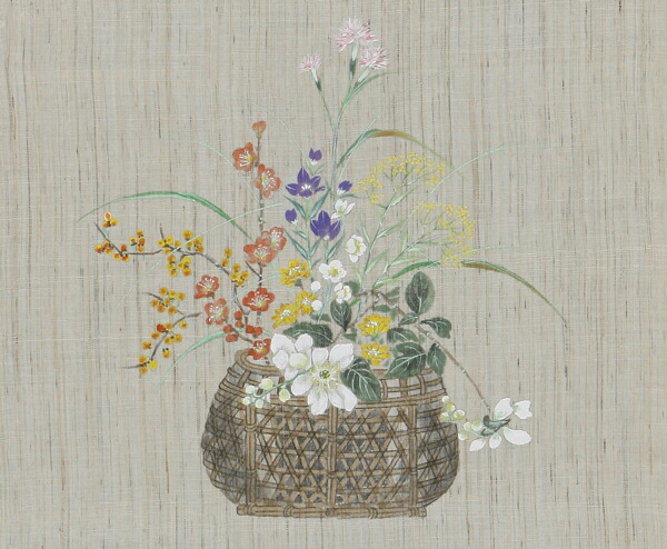 楽天市場】掛け軸 掛軸 花籠（高木 硯山） 全国送料無料無料 代引き