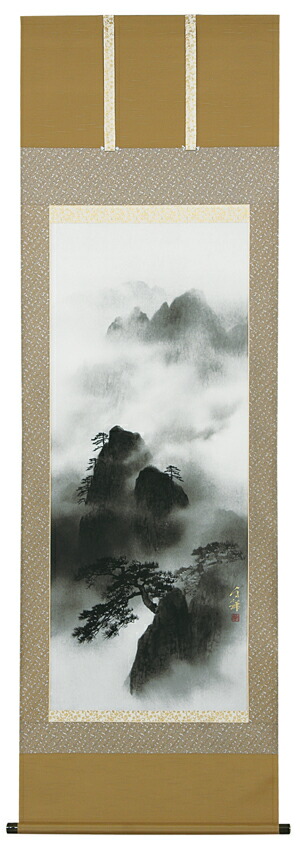 美品 掛け軸 大竹正芳作「朝涼」朝顔図 共箱 太巻き付 美術年鑑掲載 美