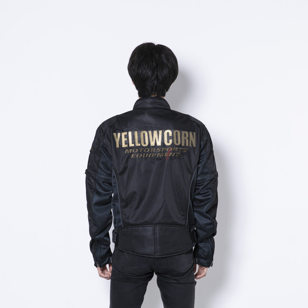 良品イエローコーン YeLLOW CORN メッシュジャケット LL 黒刺繍