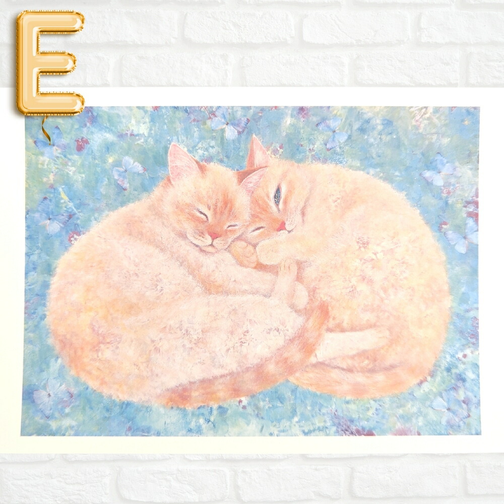 画家・福嶋吾然有さん作 原画 チャトラ 猫 ねこ 画家・福嶋吾然有さん