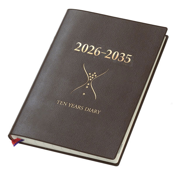 和気文具オリジナル 石原10年日記専用 本革カバー グリーン 10年日記