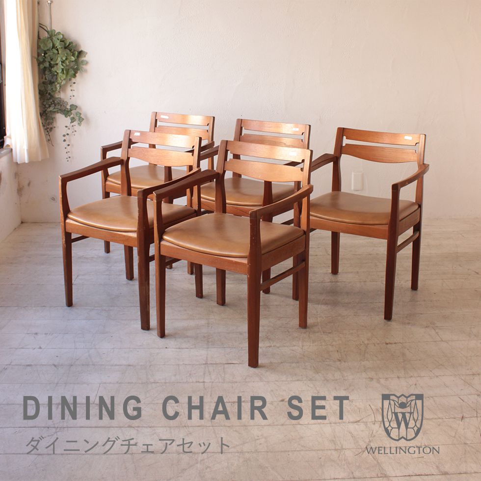 3/5】イギリスアンティークダイニングチェア(1脚分)テーブル＆椅子3脚