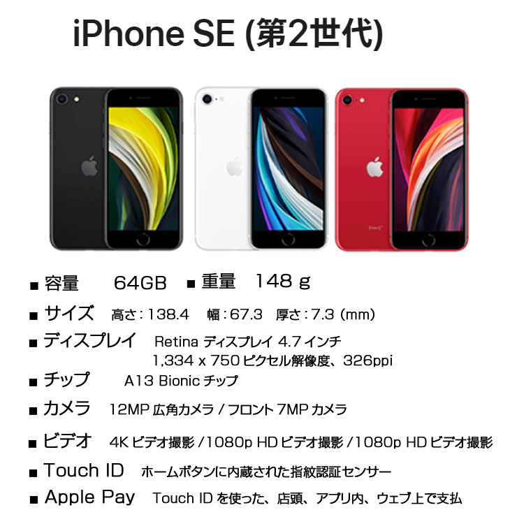楽天市場】【SIMロック解除済】Apple iPhone SE(第2世代) MX9R2J/A