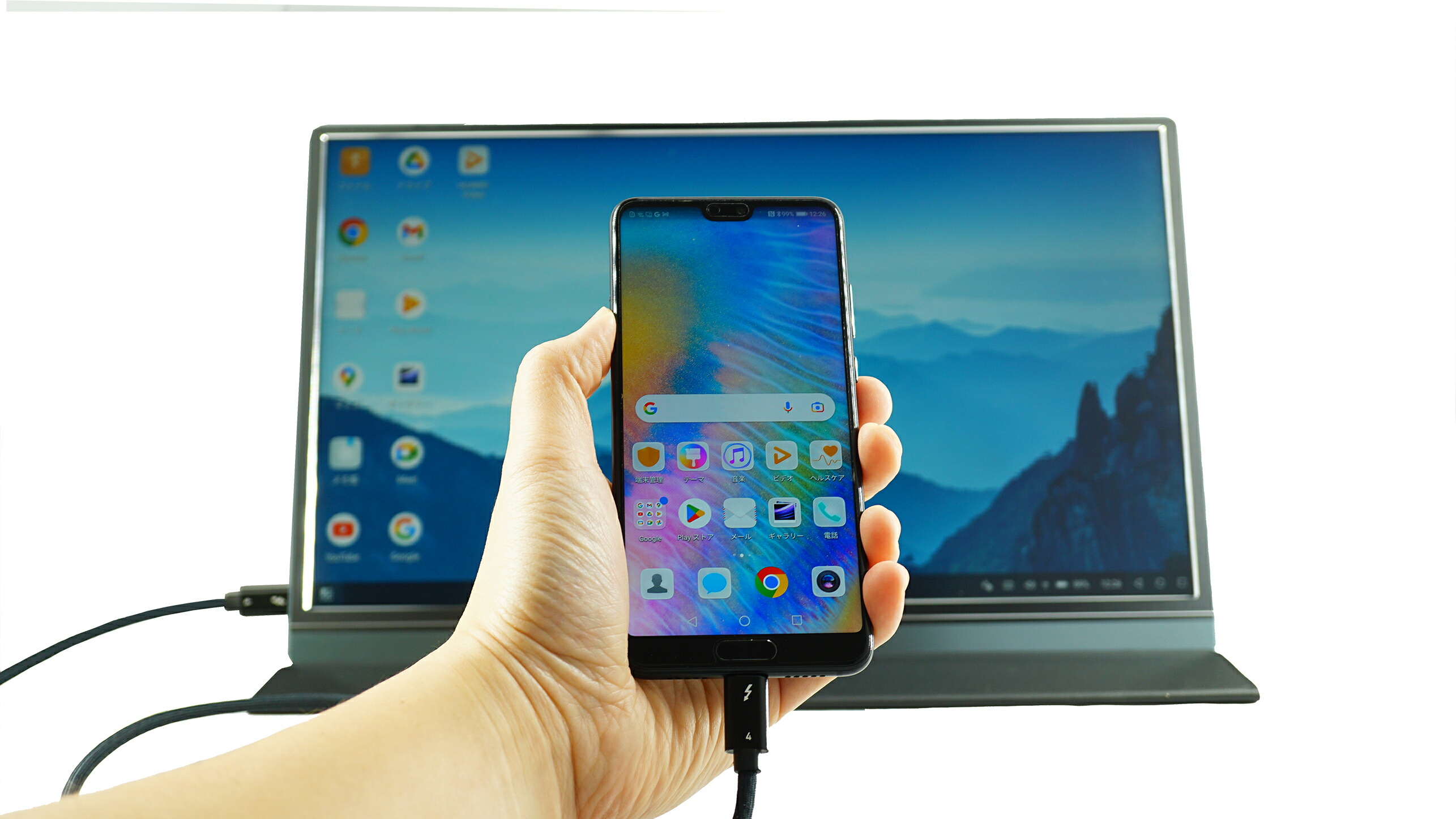 楽天市場】USB Type-c ケーブル 4K FullHD 映像伝達 モバイルモニター