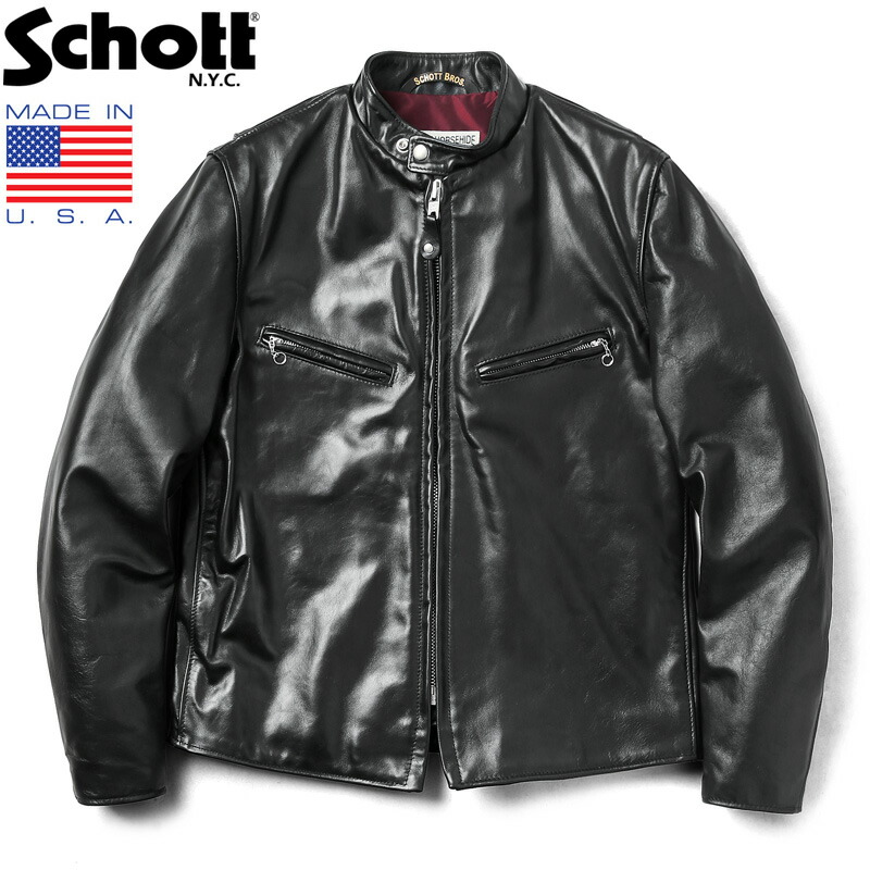 楽天市場】schott シングルライダースジャケット 44の通販